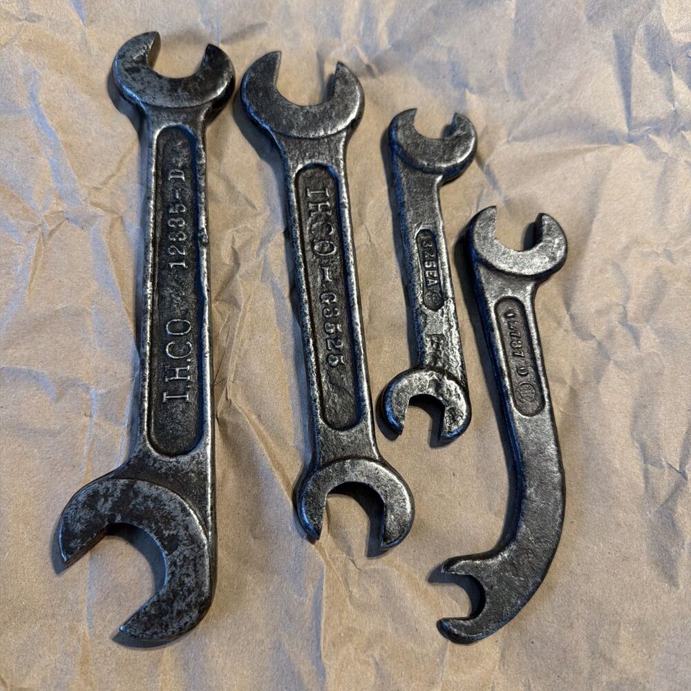 4 Vintage International Harvester Open End Wrenches Farm Tractor Implement Tool